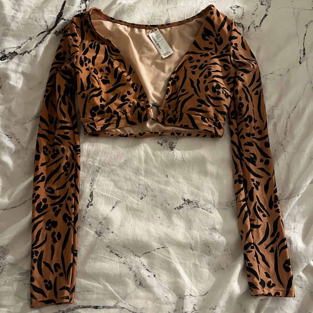 Cupshe x Jojo Fletcher Long Sleeve Bikini Top - NEW